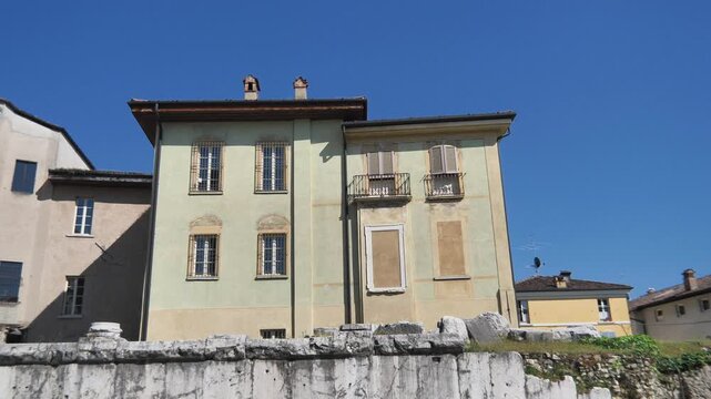 Maggi Gambara palace in Capitolum Brixia historic archeologic site in Brescia, Lombardy, Italy