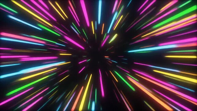 Speed colorful three dimensional abstract anime background energetic motion vibrant dynamic lines futuristic scene animation