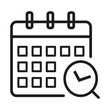 Calendar Confirmed Check Line Icon