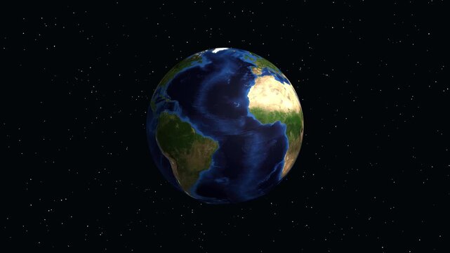 Animated Globe Zooming into Khoy Iran with Geographic Data Overlay