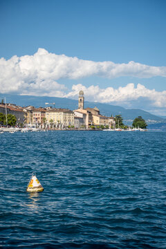 Harbour and old town waterfront of Sal� on Lake Garda Italy