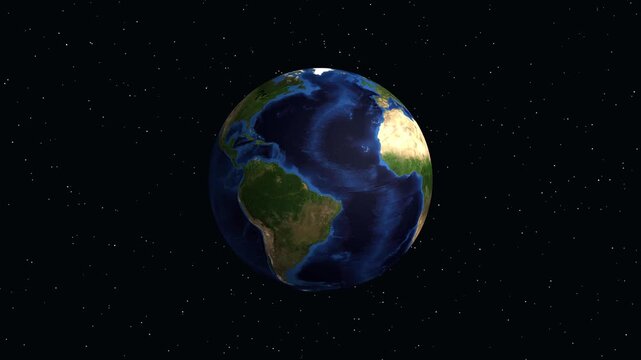 Earth Zoom Animation Focusing on Bursa Turkey with Geographic Coordinates