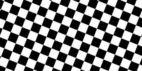 Obraz premium Black and white checkered pattern, Checkerboard seamless pattern