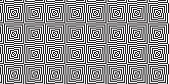 seamless geometric pattern, square op art seamless pattern