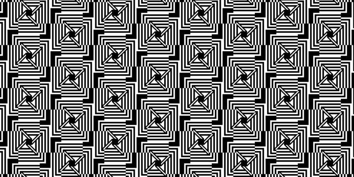 circuit board background,  square op art seamless pattern