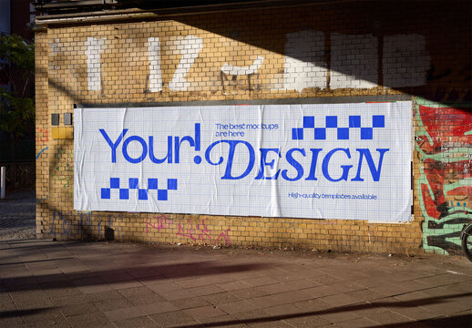 Mockup Of Horizontal Customizable Poster In City