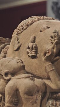 Close-up View On Varaha Colossal Boar Is Third Incarnation Of Lord Vishnu. Depicted As Or In Ant...