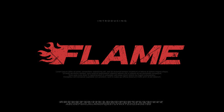Flame Speed Grunge Font
Fast italic grunge font with flame style and rough texture, perfect for racing, sport, and high energy designs.vector illustration