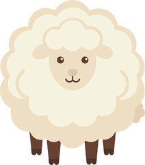 Fototapeta premium Cute Fluffy Sheep Kids Nursery Design