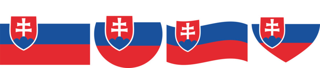 Fototapeta premium Slovakia flag illustrator country flags symbol National Collection International Set