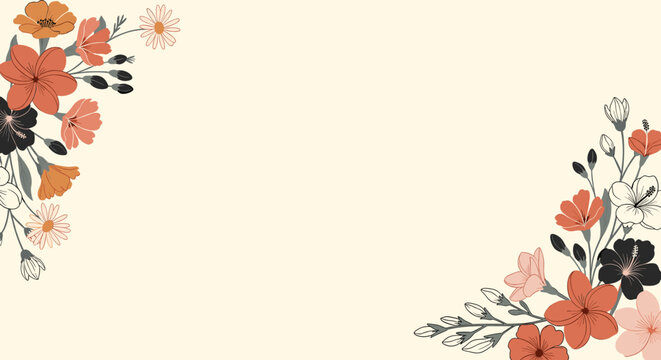 A delicate floral illustration, featuring muted tones. Perfect for backgrounds, website design, or adding a touch of natural beauty to any project. Ev