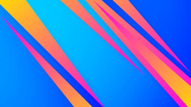 High energy background with bright blue and vibrant orange diagonal slashing shapes creating a sense of fast speed and modern movement