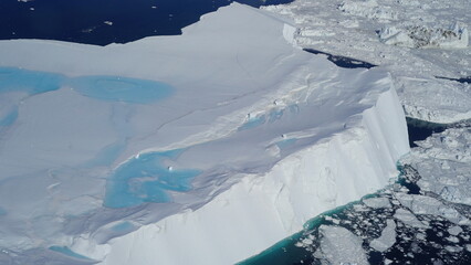Arctic iceberg and ocean landscape with wide open space, Greenland © tora_72