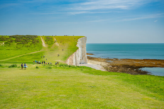 England coast path. Seven Sisters trail view, UK