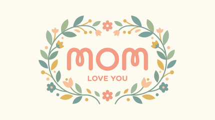 Fototapeta premium A delightful flat design typography illustration of the word 