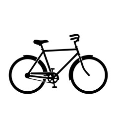 Fototapeta premium Vintage bicycle silhouette isolated on white background for graphic design