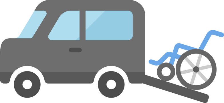 福祉車両のアイコンのイラスト