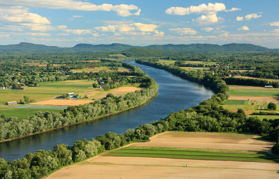 The Connecticut River flows through the Pioneer Valley in Western Massachusetts
