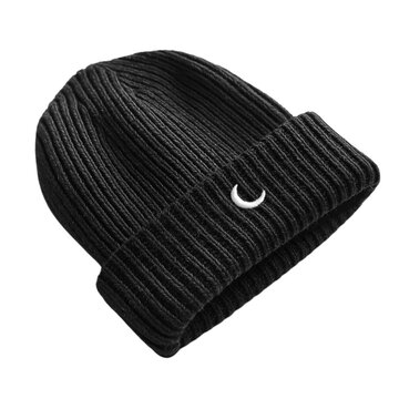 Stylish Black Beanie with Ribbed Texture