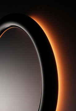 Black abstract torus shape