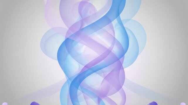 Abstract Swirling Blue and Purple Smoke Wisps Flowing Gracefully.