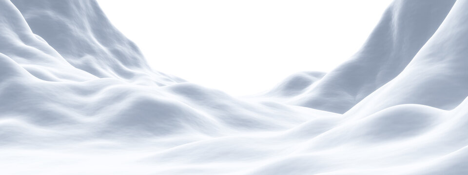 Snow mountain landscape. Snowy hill