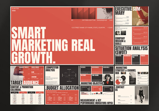 Digital Marketing Plan Presentation Design Template