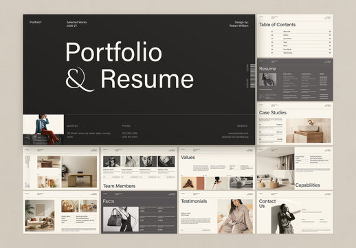 Portfolio & Resume Design Presentation Template