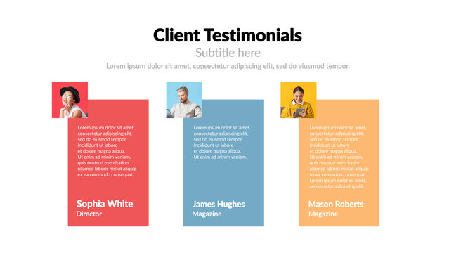 Client Testimonials &ndash; Clean Review Presentation, Customer Feedback Showcase, Modern Corporate Testimonial Animation for Business, Marketing and Social Media