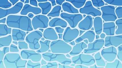 Obraz premium 水面のイラスト 青い海 プール 透明感
