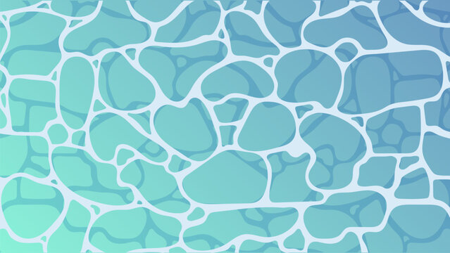 水面のイラスト　青い海　プール　透明感