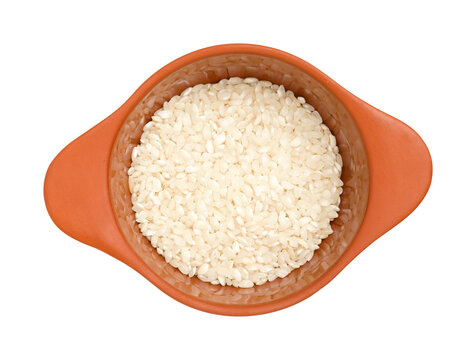 Round white pearly rice from Albufera Natural Park close to Valencia
