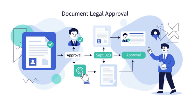 Business Document Approval Process Flow.