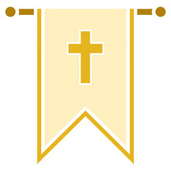 Obraz premium Christian Banner with Cross Illustration