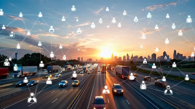 Advanced Highway traffic with digital network overlay for Digital Transformation and Cyber Infrastructure