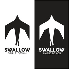 swallow logo vector icon illustration design. © acilliaeggi
