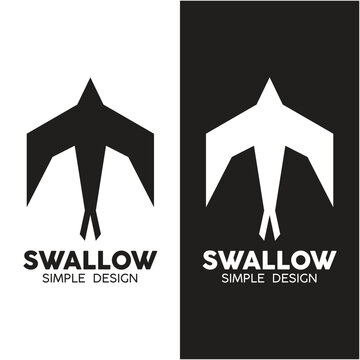 swallow logo vector icon illustration design.
