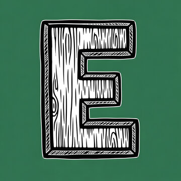 Large wooden letter E shape.