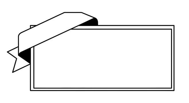 Blank Ribbon Banner Frame with Copy Space