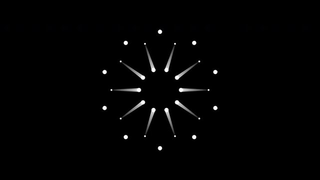 Radial digital pulse representing data transmission or neural activity. This clean, circular HUD asset is ideal for loading sequences, signal broadcasting, or tech-centric motion design.