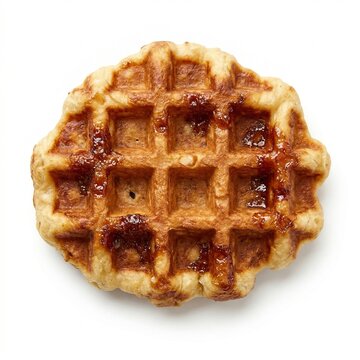 Single traditional Liege waffle