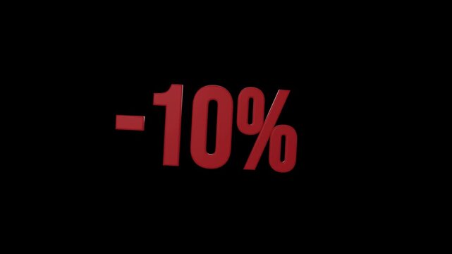 Discount offer of ten percent on products at local store during weekend sale event