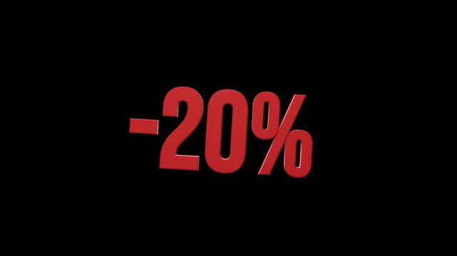 Discount announcement for products with 20 percent off offer at online store this week