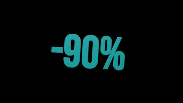 Discount announcement shows a price cut of ninety percent on selected items in store today
