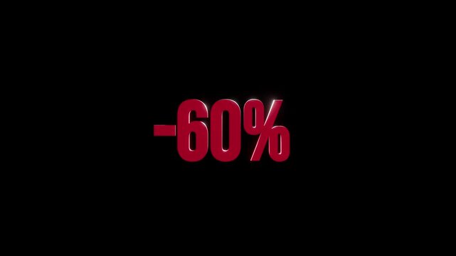 Discount offer of 60 percent off for a limited time and great savings on your favorite products
