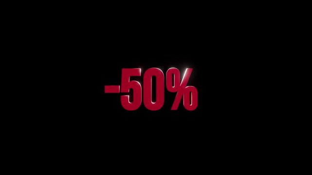 Limited time offer with 50 percent discount on select items in store during the sale event