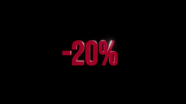 Discount announcement for products with 20 percent off offer at online store this week