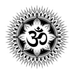Obraz premium A sketchy style illustration depicting om symbol