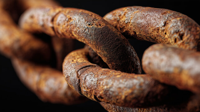 rusty metal chain