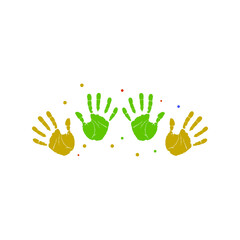 Fototapeta premium Colorfull Hand Print Kids
